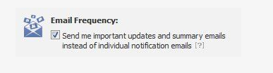 Facebook mails notifications récapitulatif