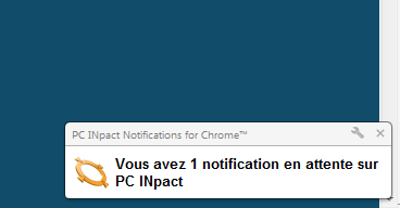 Extension Chrome Notifications PC INpact