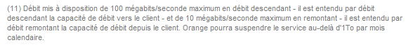 Orange limitation fibre