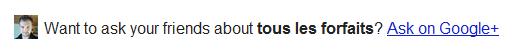 Recherche sociale Google