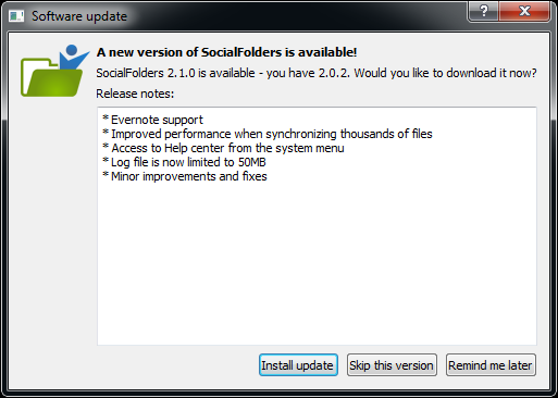 Social Folders Evernote