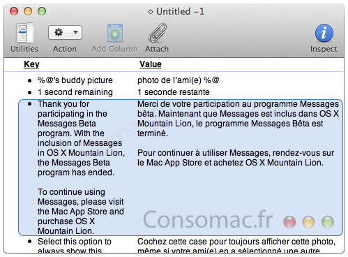 messages mountain lion