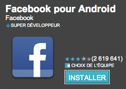 Facebook application Android