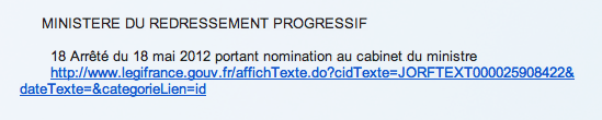 redressement progressif jorf