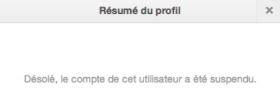 Twitter compte suspendu