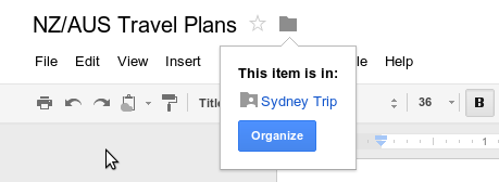 Google Docs repertoire sauvegarde
