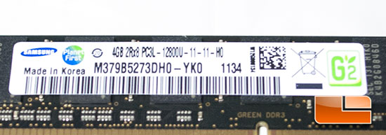 Ram Samsung 1600MHz Green Low profile