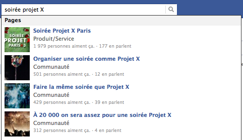 projet x facebook