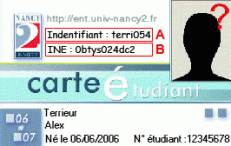 carte d'étudiant