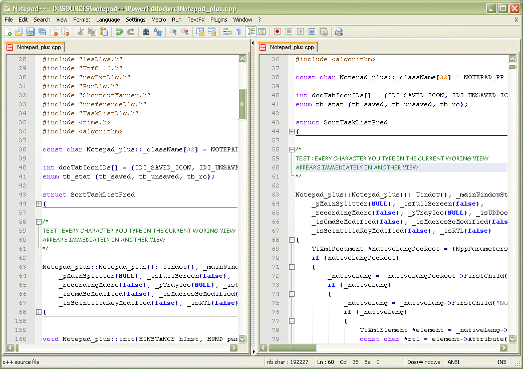 Notepad++ une version 5.5.1 pour cet éditeur de sources