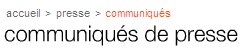 communiques presse agence