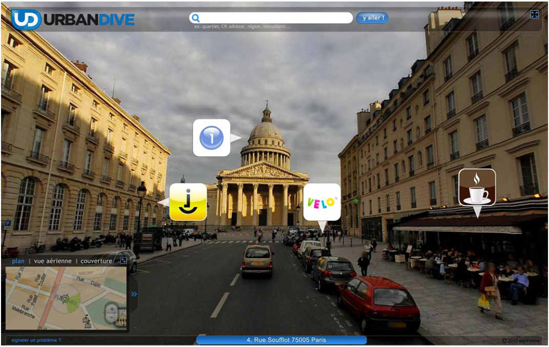 Les vues immersives s'incrustent chez Géoportail et Pagesjaunes