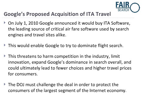 Google ITA FairSearch