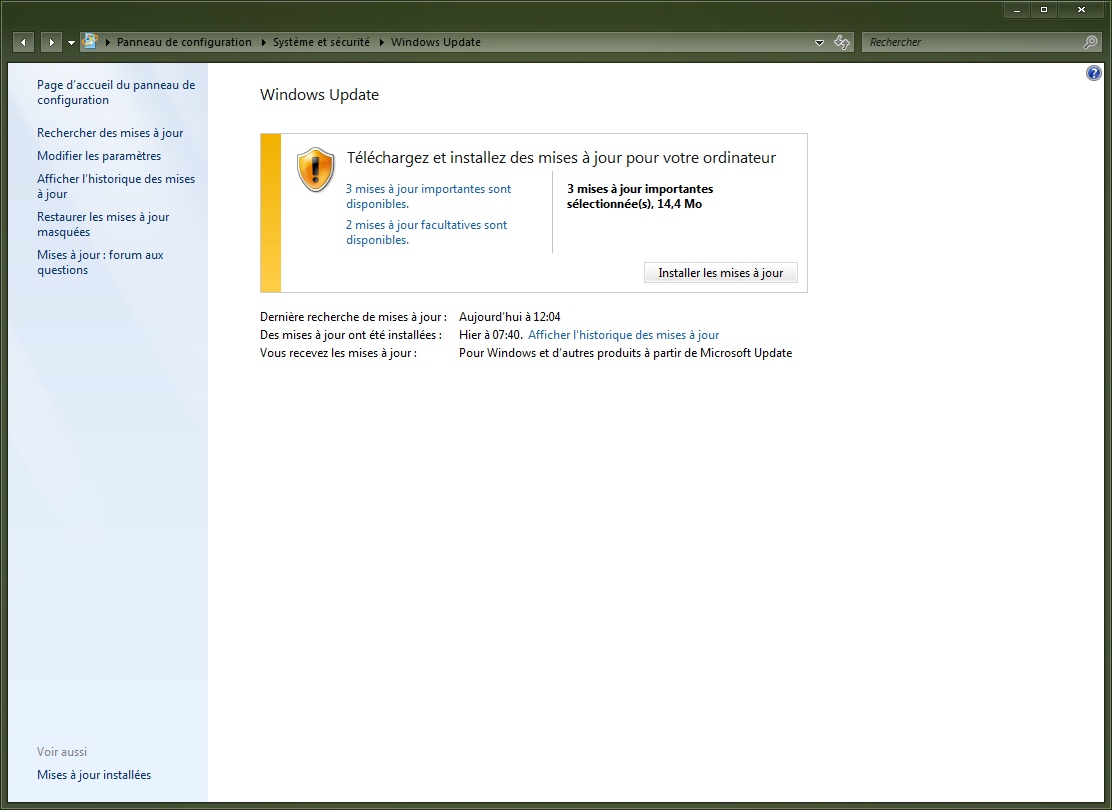 mise à jour de sécurité pour Microsoft Works 9 won installer