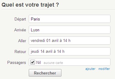 CapitaineTrain Trajet