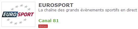 Eurosport exclusivite CanalSat