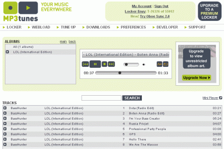 MP3Tunes