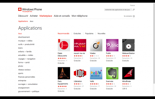 windows phone marketplace