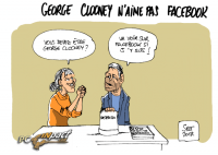 George Clooney Facebook dessin