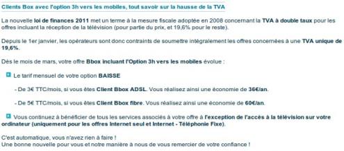 Bouygues Telecom Bbox appels illimites 3 mobiles