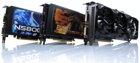 Comparatif de GeForce GTX 580 overclockees