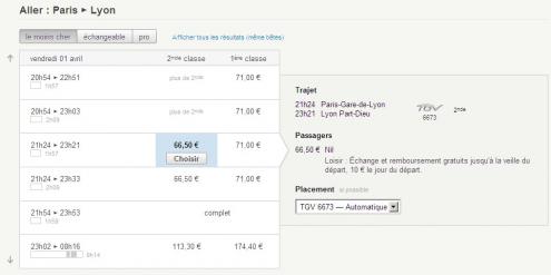 CapitaineTrain Billet