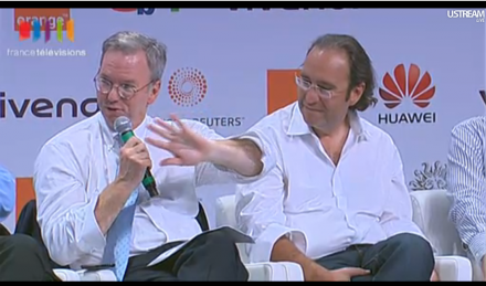 Xavier Niel Eric Schmidt