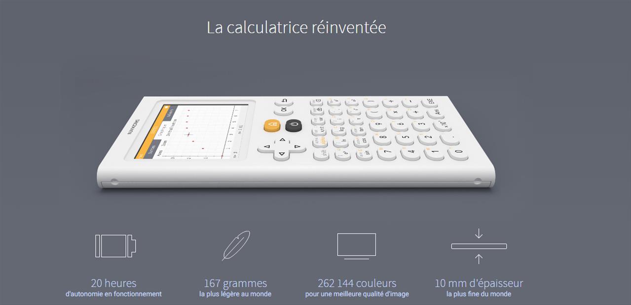 Calculatrice Numworks : équations, saisie naturelle et transfert de scripts Python