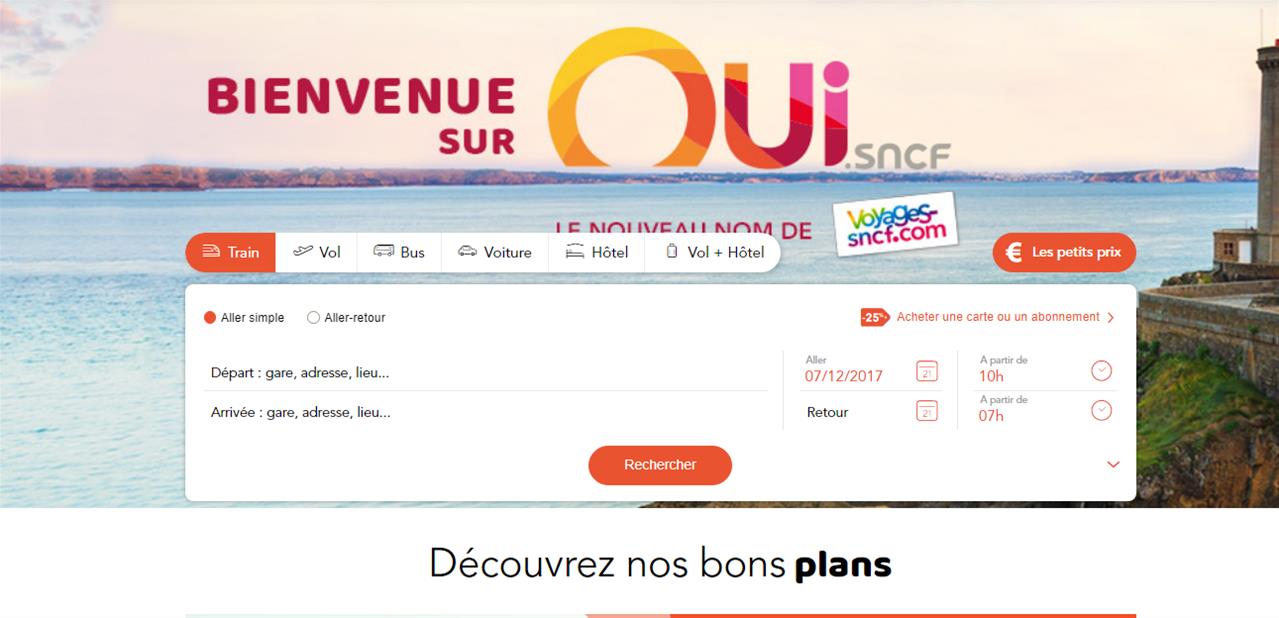 C'est fait, Voyages-SNCF devient Oui.sncf