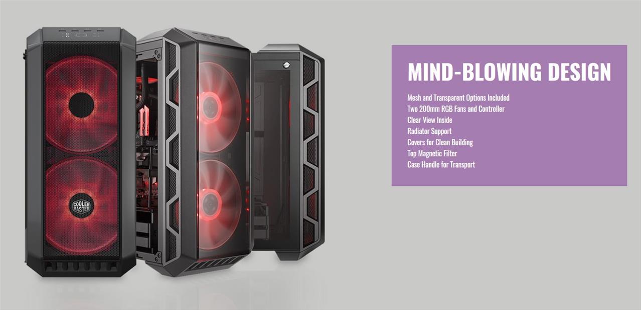 Boîtier Cooler Master H500 : verre trempé et ventilateurs RGB de 200 mm, pour 99,99 euros