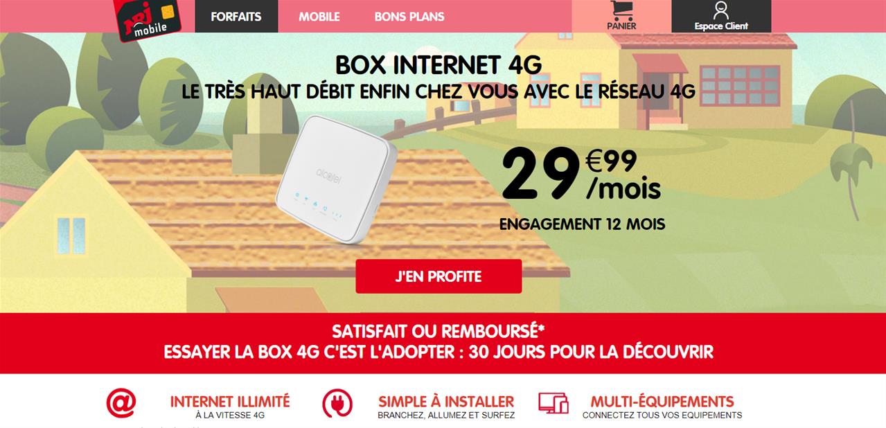 NRJ Mobile : Box 4G « en illimité » (ou pas) à 29,99 euros par mois, décodeur Android TV en option