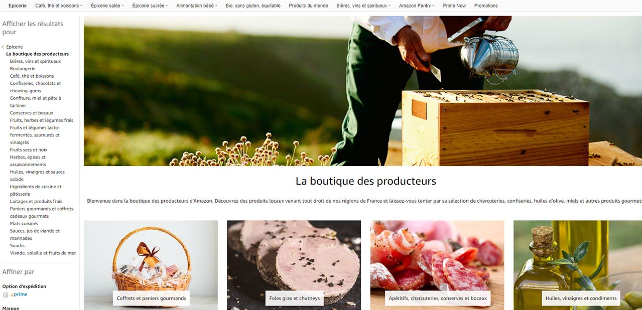 Amazon ouvre sa « boutique des producteurs locaux » en France : produits frais, foie gras, vin...