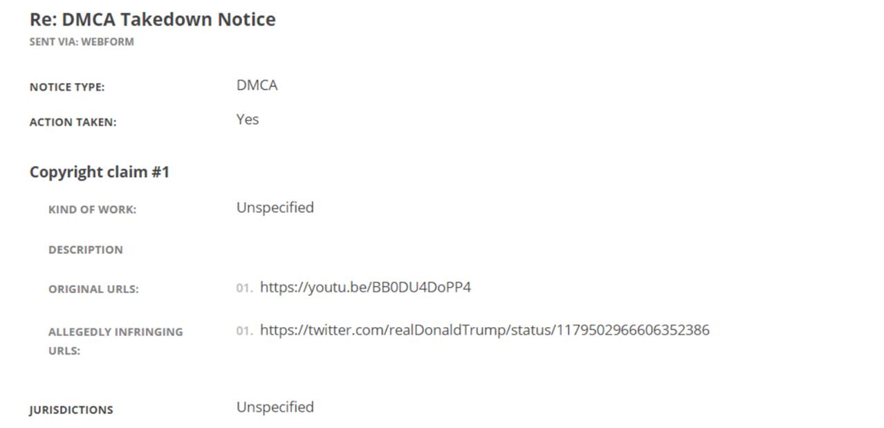 Warner Music Group fait retirer un tweet de Donald Trump pour violation de copyright