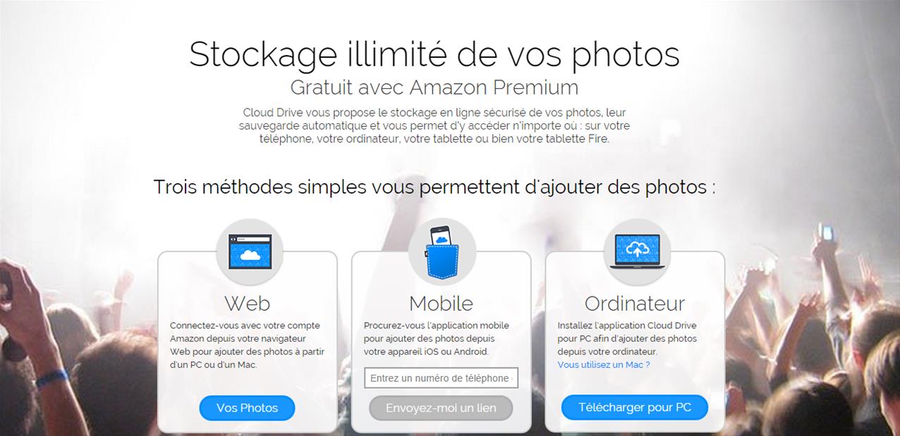 Amazon Premium stockage en ligne illimité des photos « dans leur